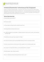 Abbildung Checkliste zur Vorbereitung auf das Arztgespräch